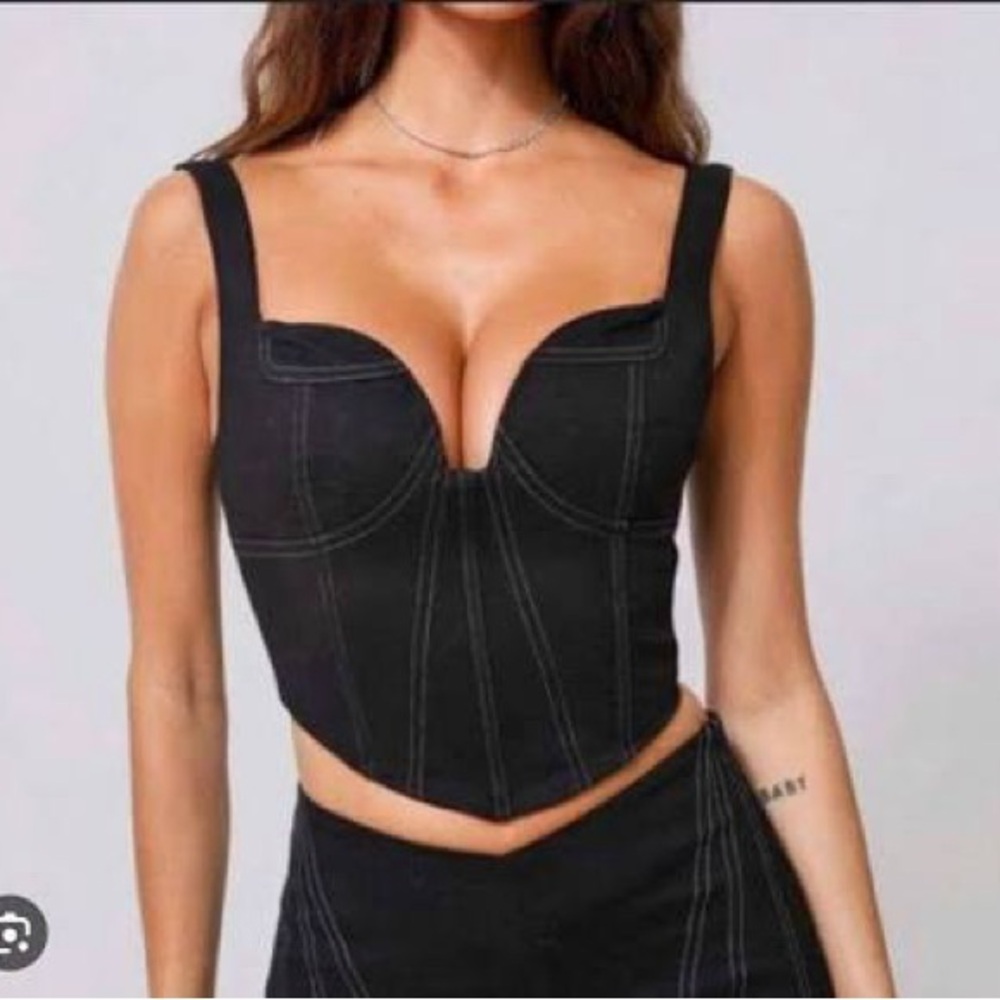 Tiger Mist Karla Black Corset Top Size XS